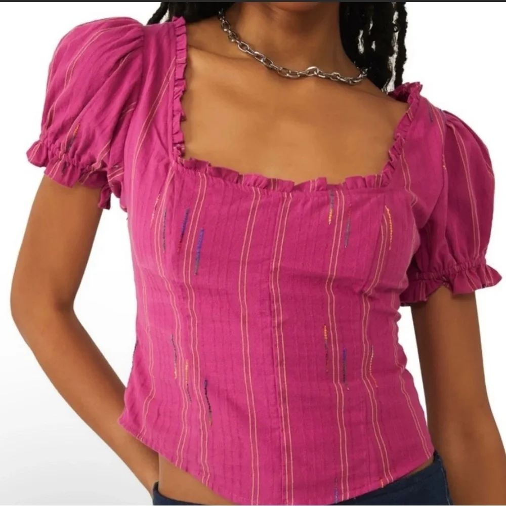 NWT Free People Pink Corset Top Size Small💕